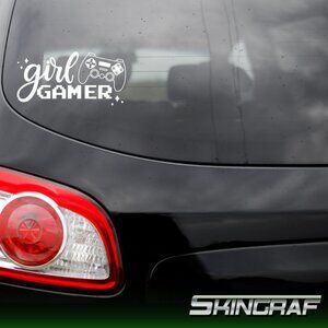 Girl Gamer Joystick - 7.5" Vinyl Decal